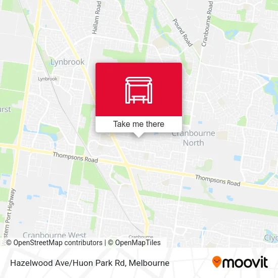 Hazelwood Ave/Huon Park Rd map
