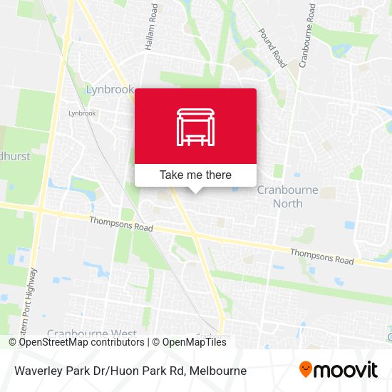 Waverley Park Dr/Huon Park Rd map