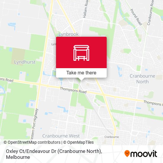 Oxley Ct / Endeavour Dr (Cranbourne North) map