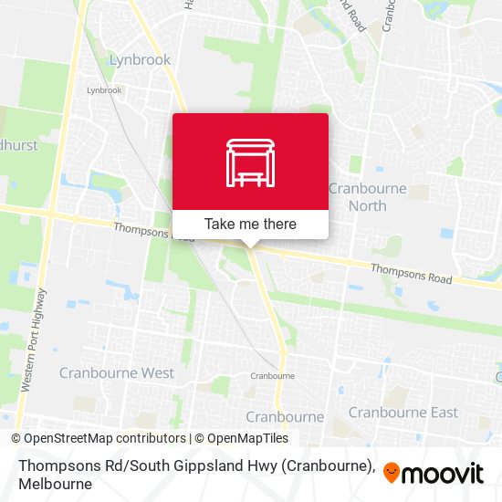 Thompsons Rd / South Gippsland Hwy (Cranbourne) map