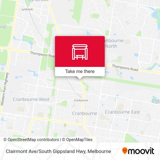 Clairmont Ave / South Gippsland Hwy map