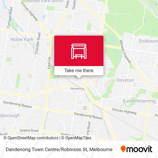 Dandenong Town Centre / Robinson St map