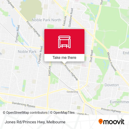 Jones Rd/Princes Hwy map