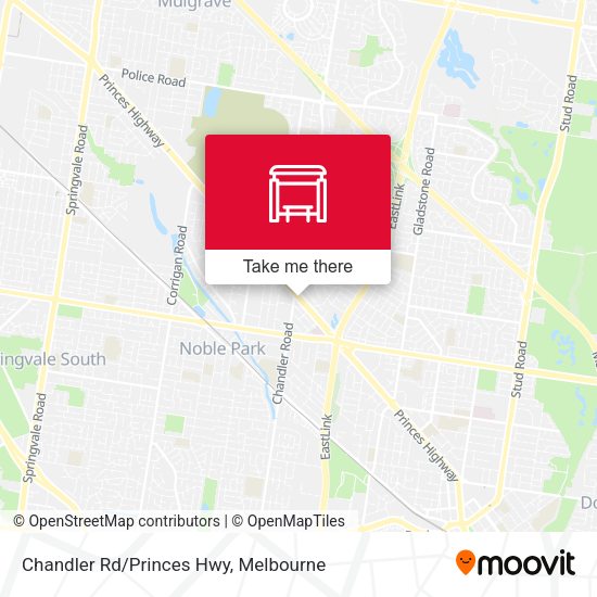 Chandler Rd/Princes Hwy map