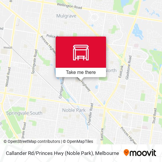 Mapa Callander Rd / Princes Hwy (Noble Park)