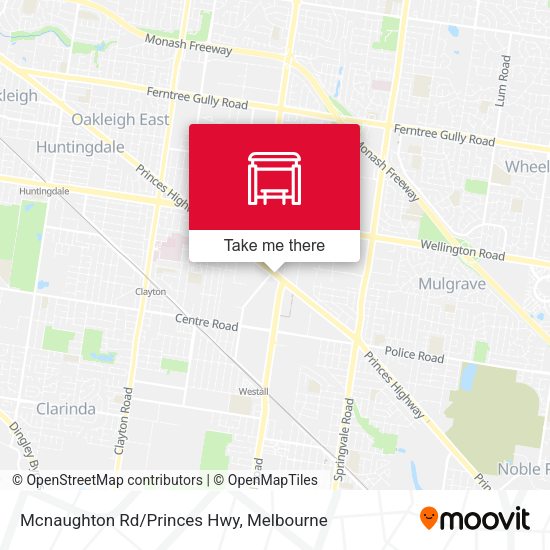 Mcnaughton Rd/Princes Hwy map