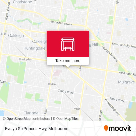 Evelyn St/Princes Hwy map