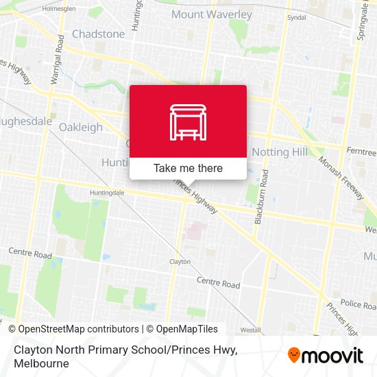 Clayton North Primary School / Princes Hwy map
