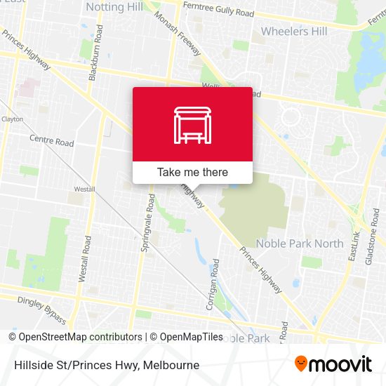 Hillside St/Princes Hwy map