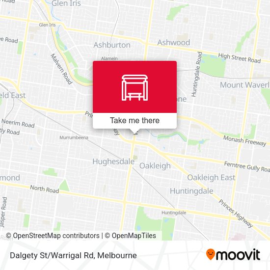 Dalgety St/Warrigal Rd map