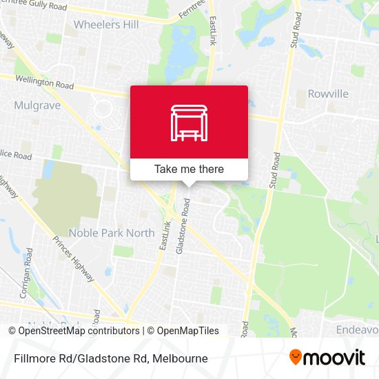 Fillmore Rd/Gladstone Rd map