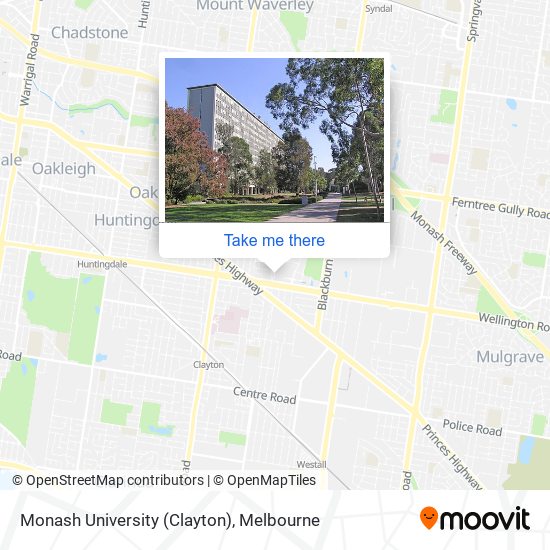Mapa Monash University (Clayton)