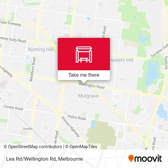 Lea Rd/Wellington Rd map