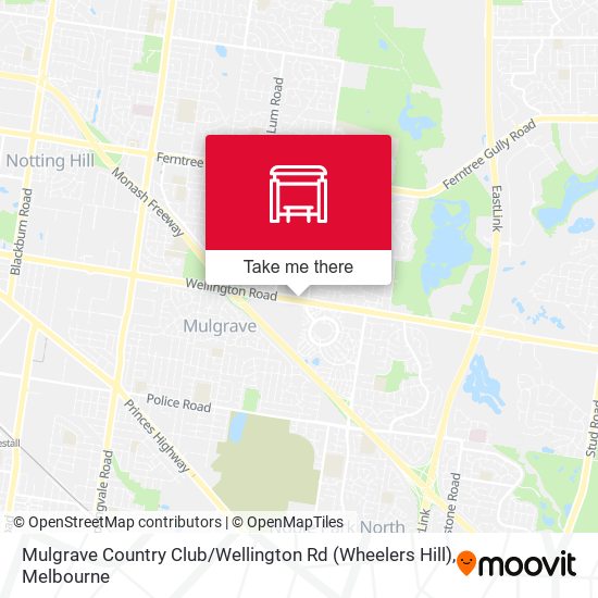 Mapa Mulgrave Country Club / Wellington Rd (Wheelers Hill)