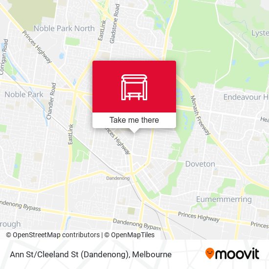 Mapa Ann St/Cleeland St (Dandenong)