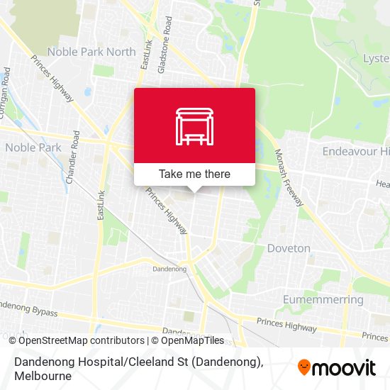 Mapa Dandenong Hospital / Cleeland St