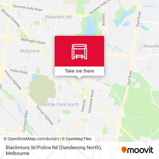 Blackmore St / Police Rd (Dandenong North) map