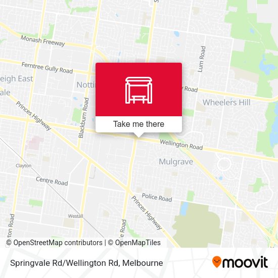 Springvale Rd/Wellington Rd map