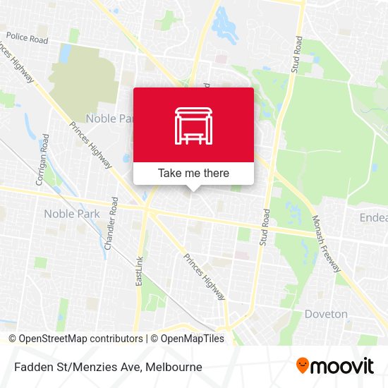 Fadden St/Menzies Ave map