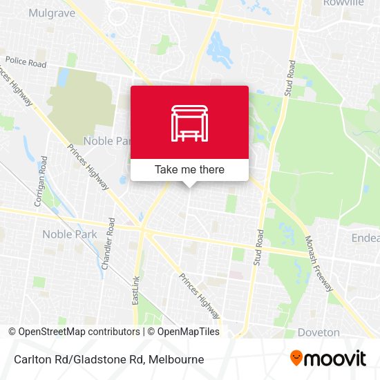 Carlton Rd/Gladstone Rd map
