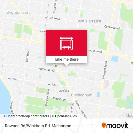 Mapa Rowans Rd/Wickham Rd