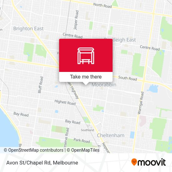 Avon St/Chapel Rd map