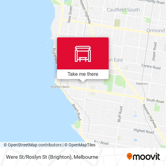 Were St/Roslyn St (Brighton) map