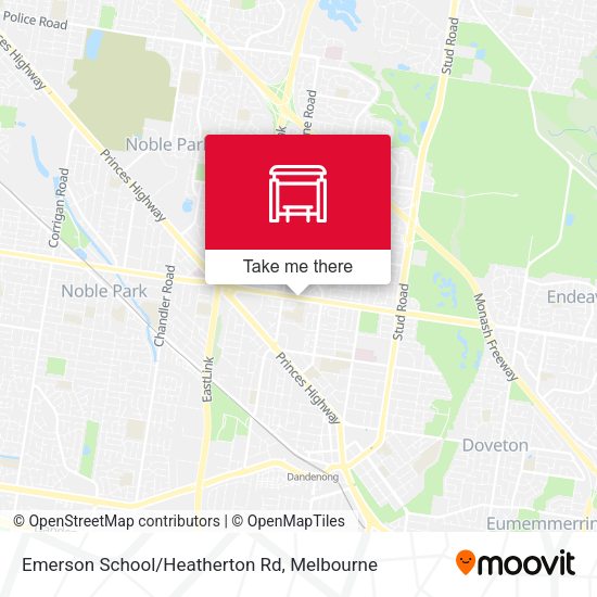 Emerson School/Heatherton Rd map