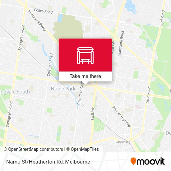 Namu St/Heatherton Rd map