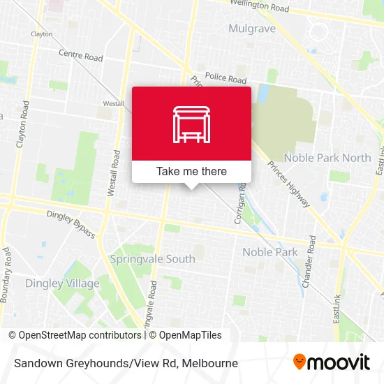 Sandown Greyhounds/View Rd map