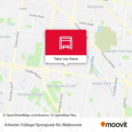 Mapa Killester College / Springvale Rd