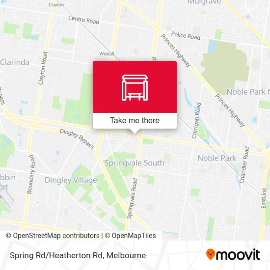 Mapa Spring Rd/Heatherton Rd