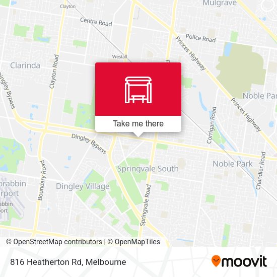 816 Heatherton Rd map
