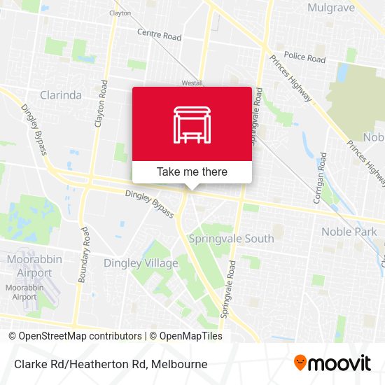 Clarke Rd/Heatherton Rd map