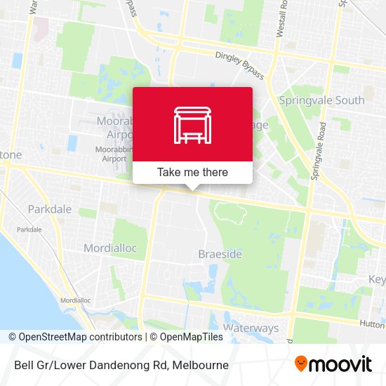 Bell Gr/Lower Dandenong Rd map