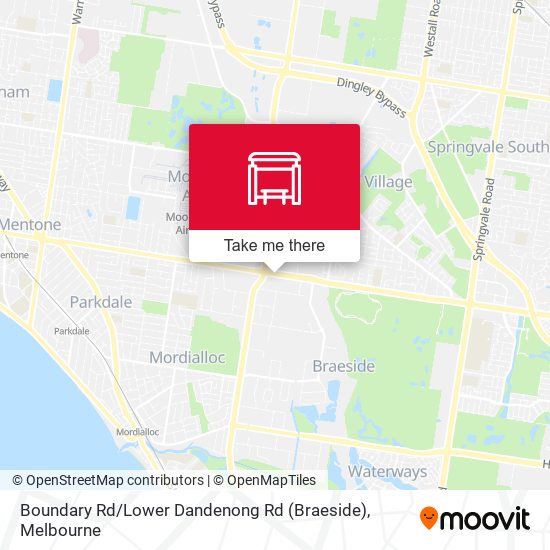 Boundary Rd / Lower Dandenong Rd (Braeside) map