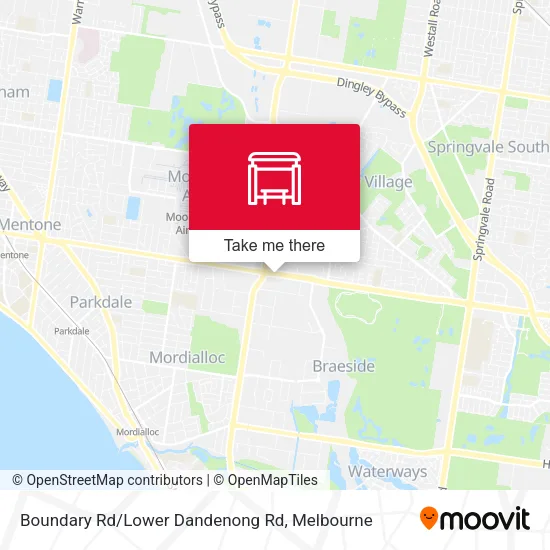 Boundary Rd/Lower Dandenong Rd map