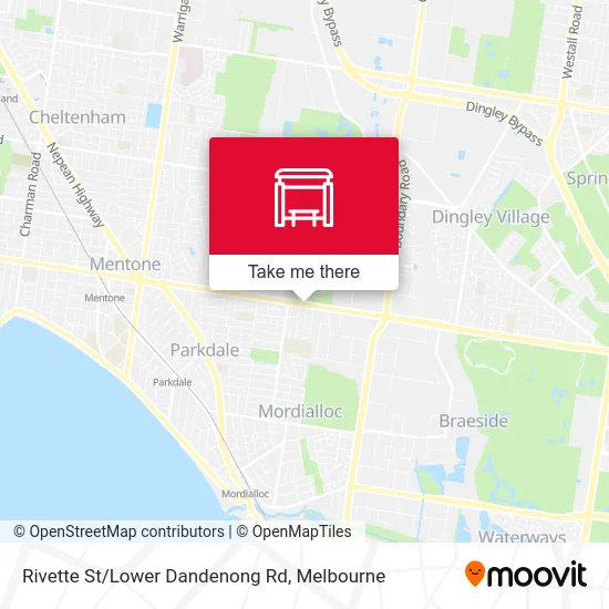 Mapa Rivette St/Lower Dandenong Rd