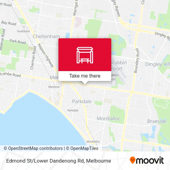 Edmond St/Lower Dandenong Rd map