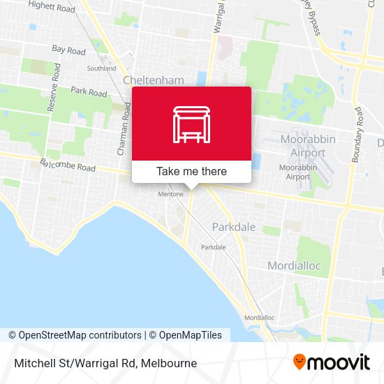 Mitchell St/Warrigal Rd map