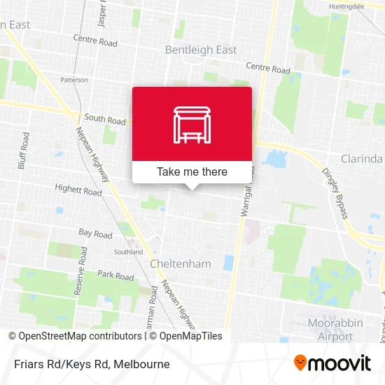 Mapa Friars Rd/Keys Rd