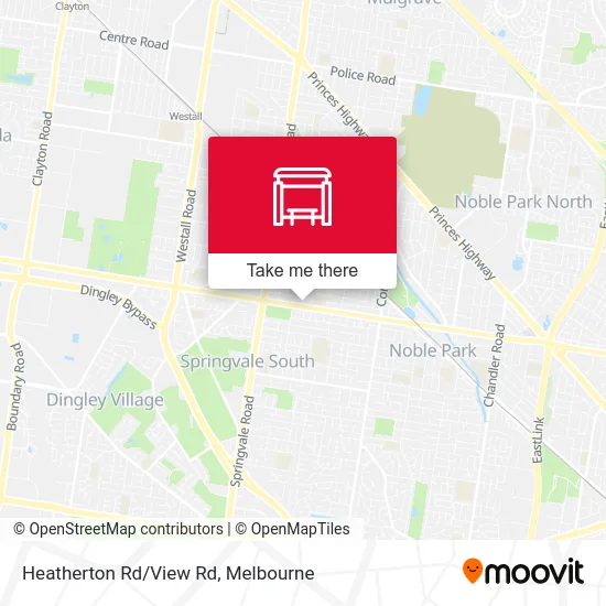 Mapa Heatherton Rd/View Rd