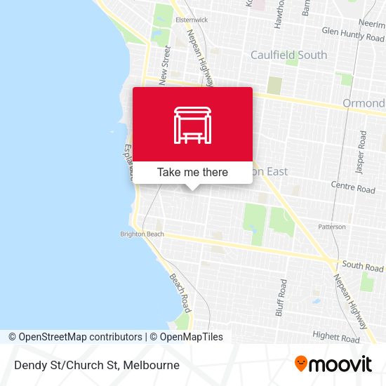 Dendy St/Church St map