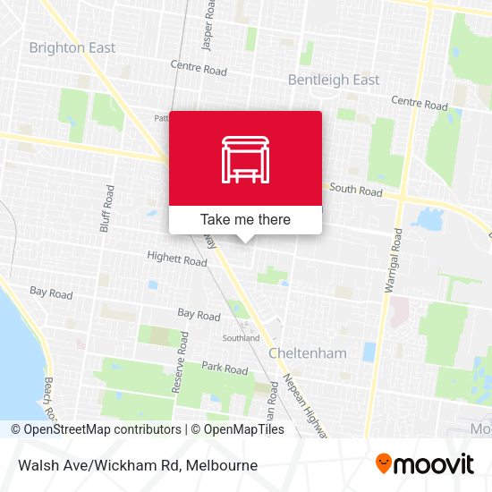 Walsh Ave/Wickham Rd map