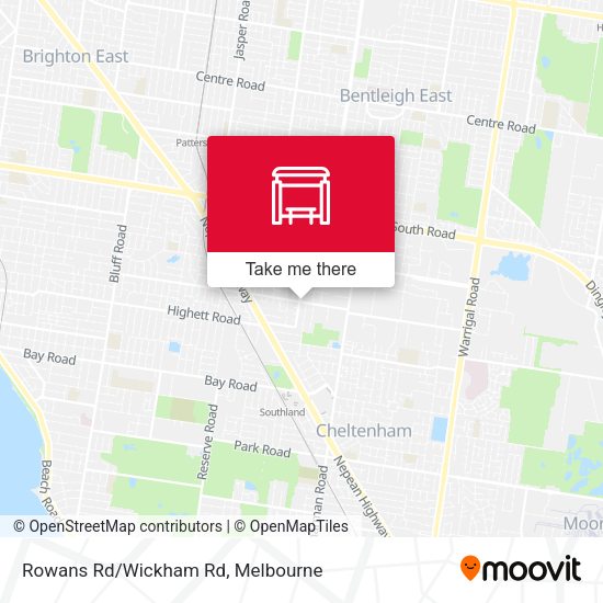 Rowans Rd/Wickham Rd map
