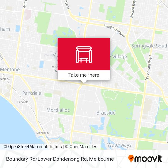 Boundary Rd/Lower Dandenong Rd map