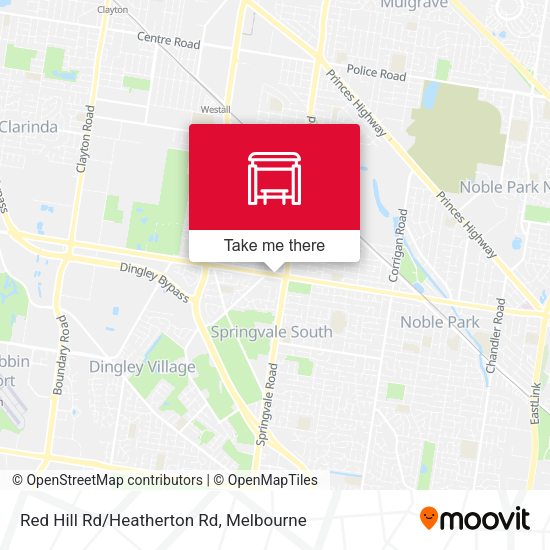 Red Hill Rd/Heatherton Rd map