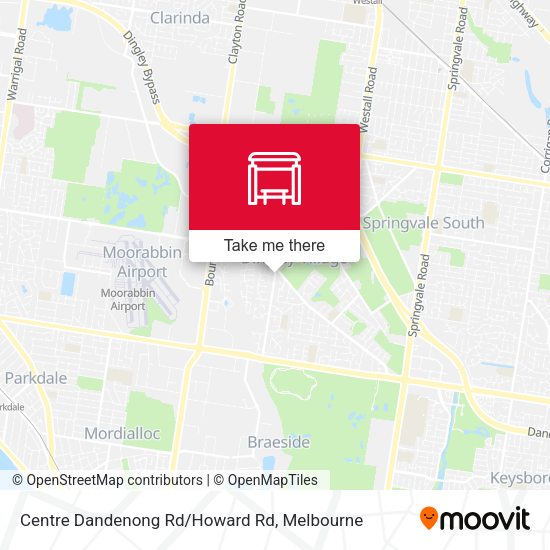 Centre Dandenong Rd/Howard Rd map