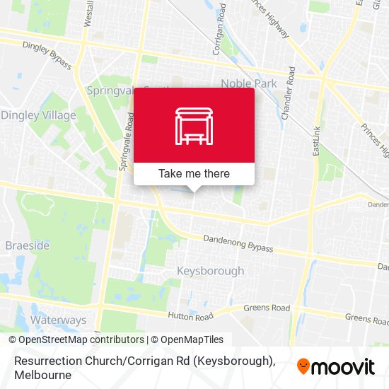 Resurrection Church / Corrigan Rd (Keysborough) map