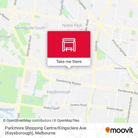 Mapa Parkmore Shopping Centre / Kingsclere Ave (Keysborough)